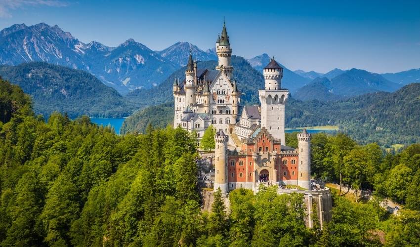 Fairytale Neuschwanstein Castle in Bavaria during daytime