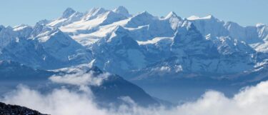 Majestic Swiss Alps Mountain Range Panorama view