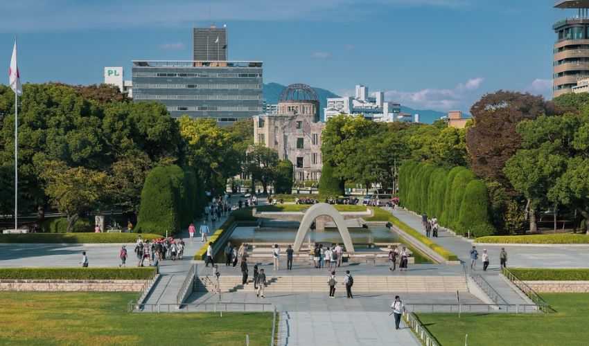 view of the Hiroshima Peace Memorial Park